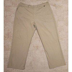 Travis Mathew Mens Pants Khaki ChinoSize 38 Solid Golf Active Breathable Stretch